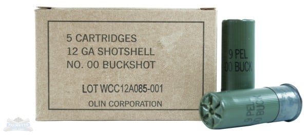 Winchester 12ga 2.75" 00 Buckshot Military Grade Ammunition 5rds - Q1544