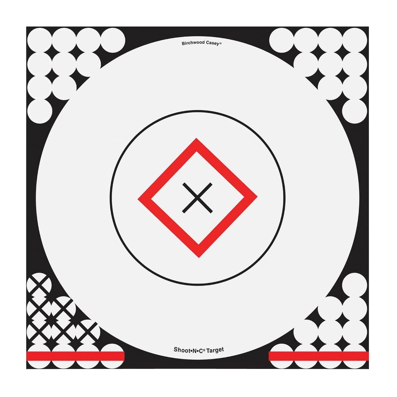 Birchwood Casey Reactive Open-Sight Targets - Black/Red (5-Pack) - 34195