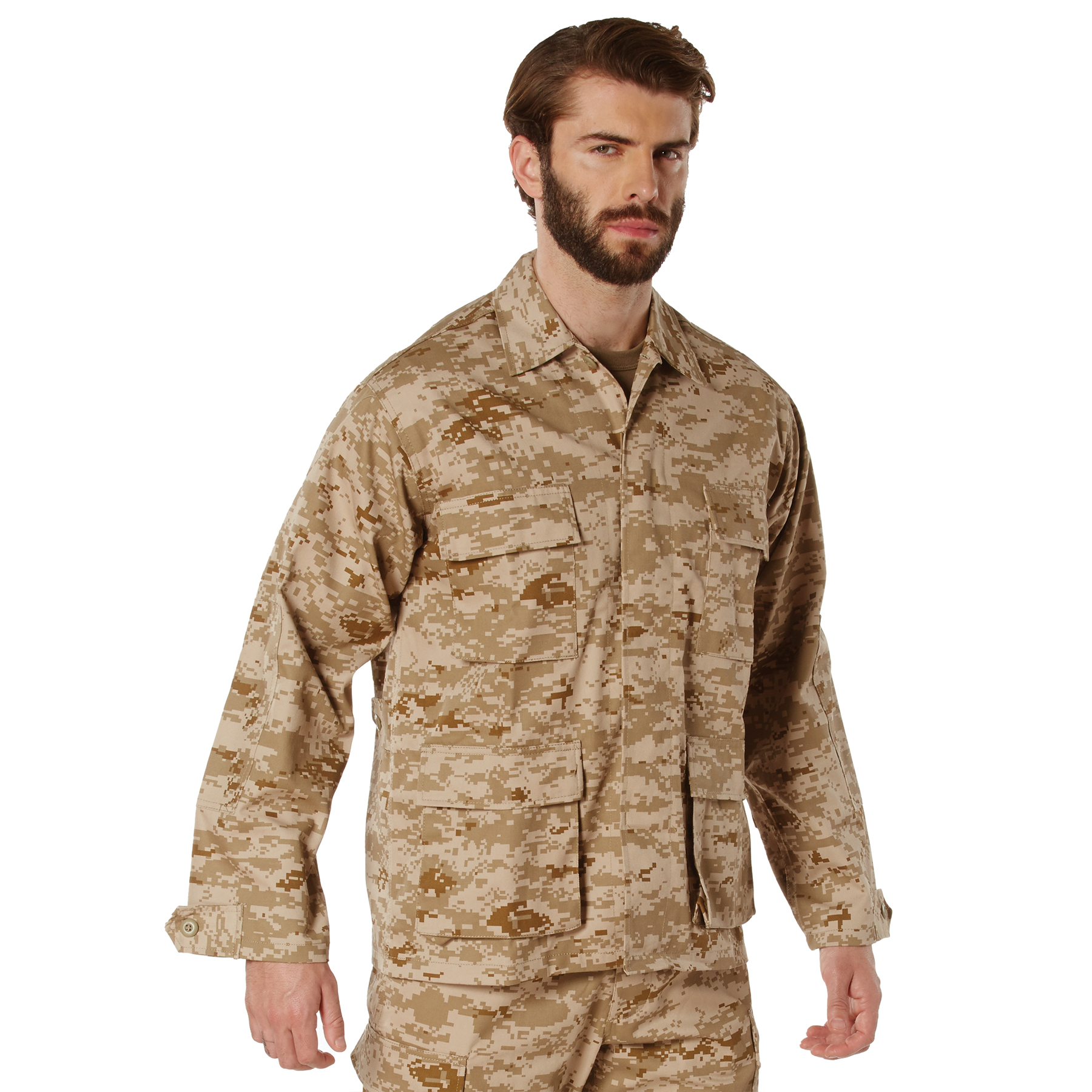 Rothco Digital Camo Bdu Shirt - Desert Digital Camo, Small