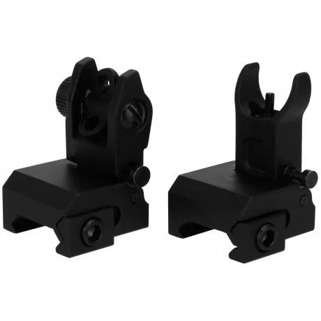 TacFire AR Front Rear Flip Up Iron Sights