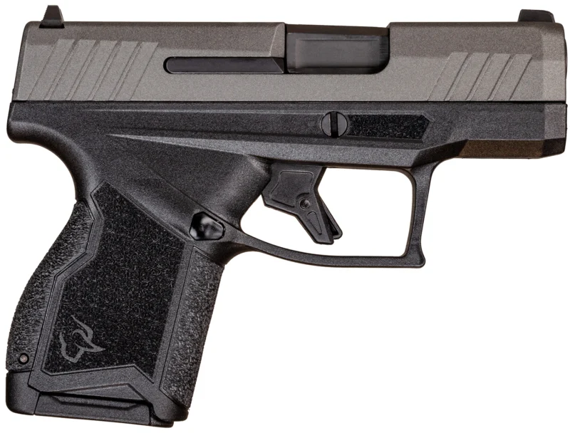 Taurus 1-GX4M93C GX4 Micro-Compact 9mm Luger Caliber with 3.06" Barrel, 11+1 Capacity, Black Finish Frame, Serrated Tungsten Gray Cerakote Steel Slide Interchangeable Backstrap Grip Includes 2 Mags