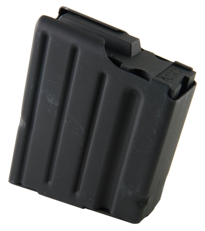 ASC Magazine: SR-25: 308 Winchester/7.62 NATO 5rd Capacity Black Marlube Stainles Steel Black Follower - 5-308-SS-BM-B-ASC