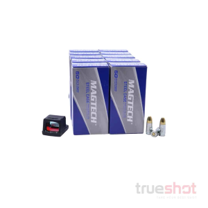BUNDLE DEAL: Holosun EPS Red Dot Pistol Sight and 500 Rounds of Ammo - Magtech 9mm 115 Grain Steel