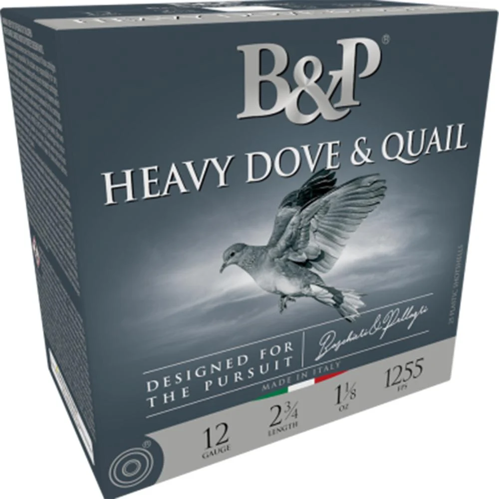 B Dove Quail Shotshells 12 ga 2-3/4 In 1-1/8 oz-#6 1255 fps 25/ct