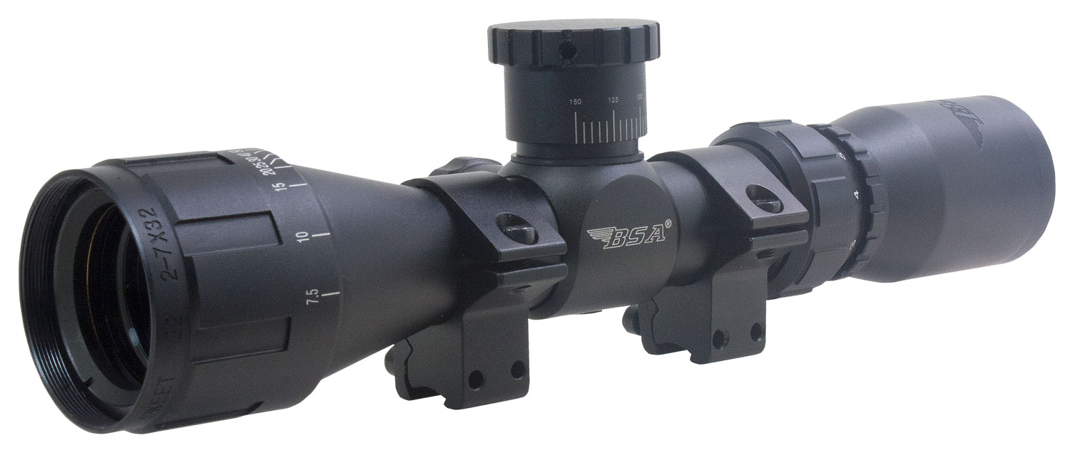 BSA Optics Sweet 22 2-7x32mm 30/30 Duplex Rifle Scope - 2227X32AOC