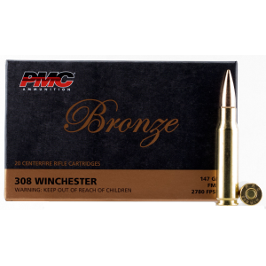 PMC 308B Bronze  308 Win 147 gr Full Metal Jacket Boat Tail (FMJBT) Ammunition 20 rd BOX