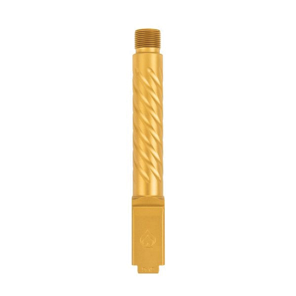 Ballistic Advantage Premium Barrel 9mm 4.50" Fits Glock Gen 3-5 G19, Gold - Performance and Style - BAPSG195T3G