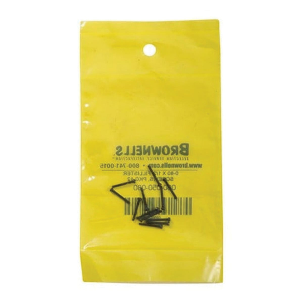 Brownells #0-80 x 0.50" Fillister Head Screw, Pack of 12