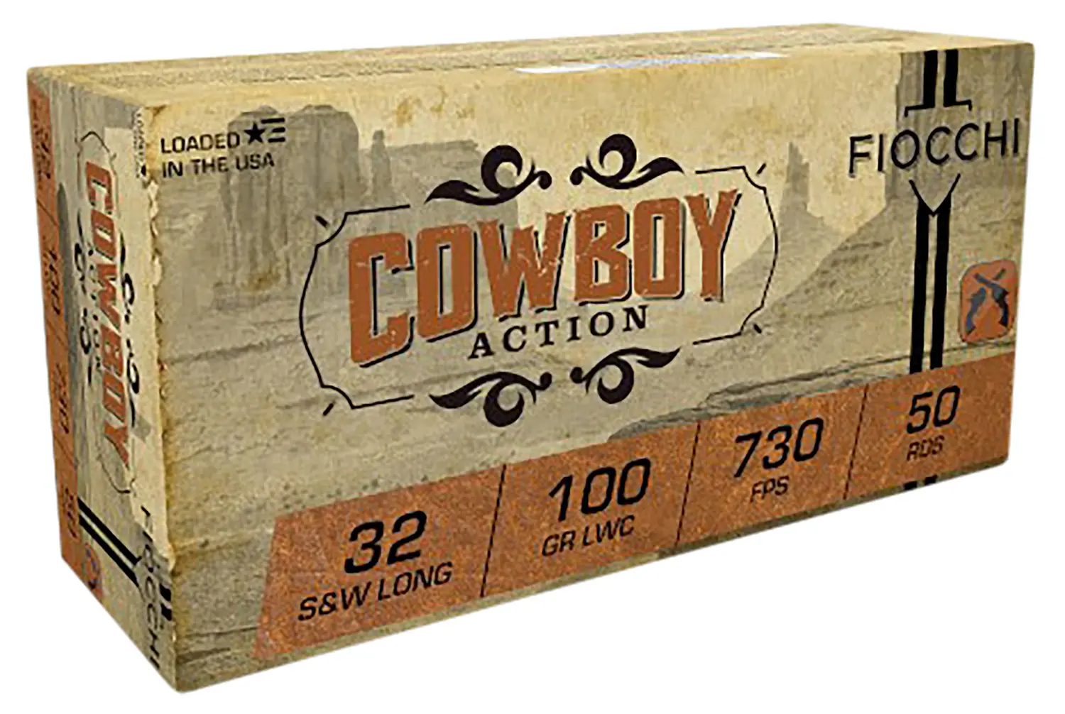 Fiocchi 32LA Cowboy Action 32S 100gr Lead Wadcutter 50 Per Box/20 Case