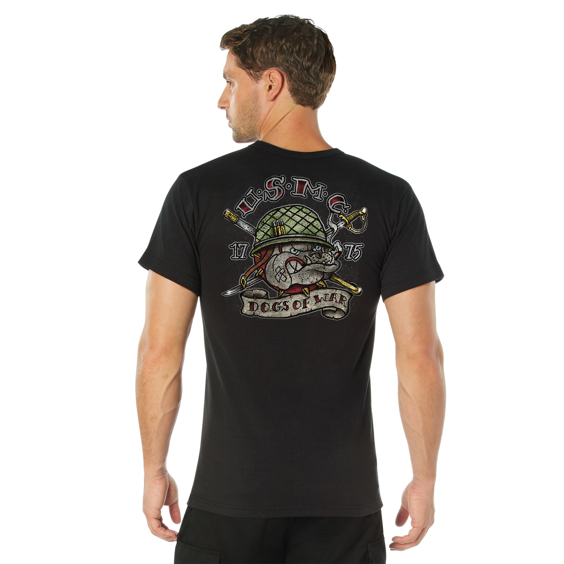 Rothco Usmc Dogs Of War T-Shirt - Black, X-Large