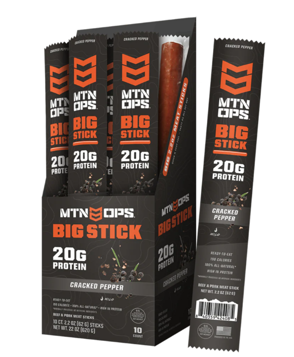 MTN OPS Big Meat Stick, Black Pepper - Pack of 10 - 4152181310