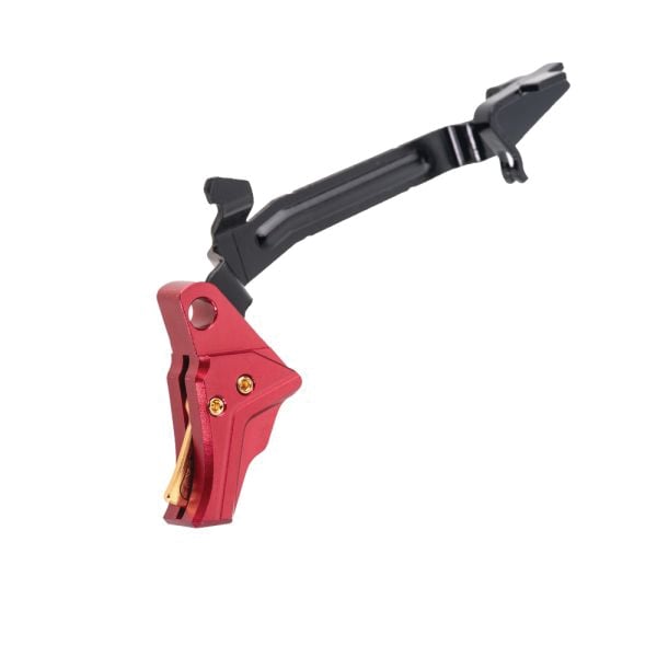 Tyrant Designs CNC ITTS Trigger w/Bar Drop-In, Red/Gold