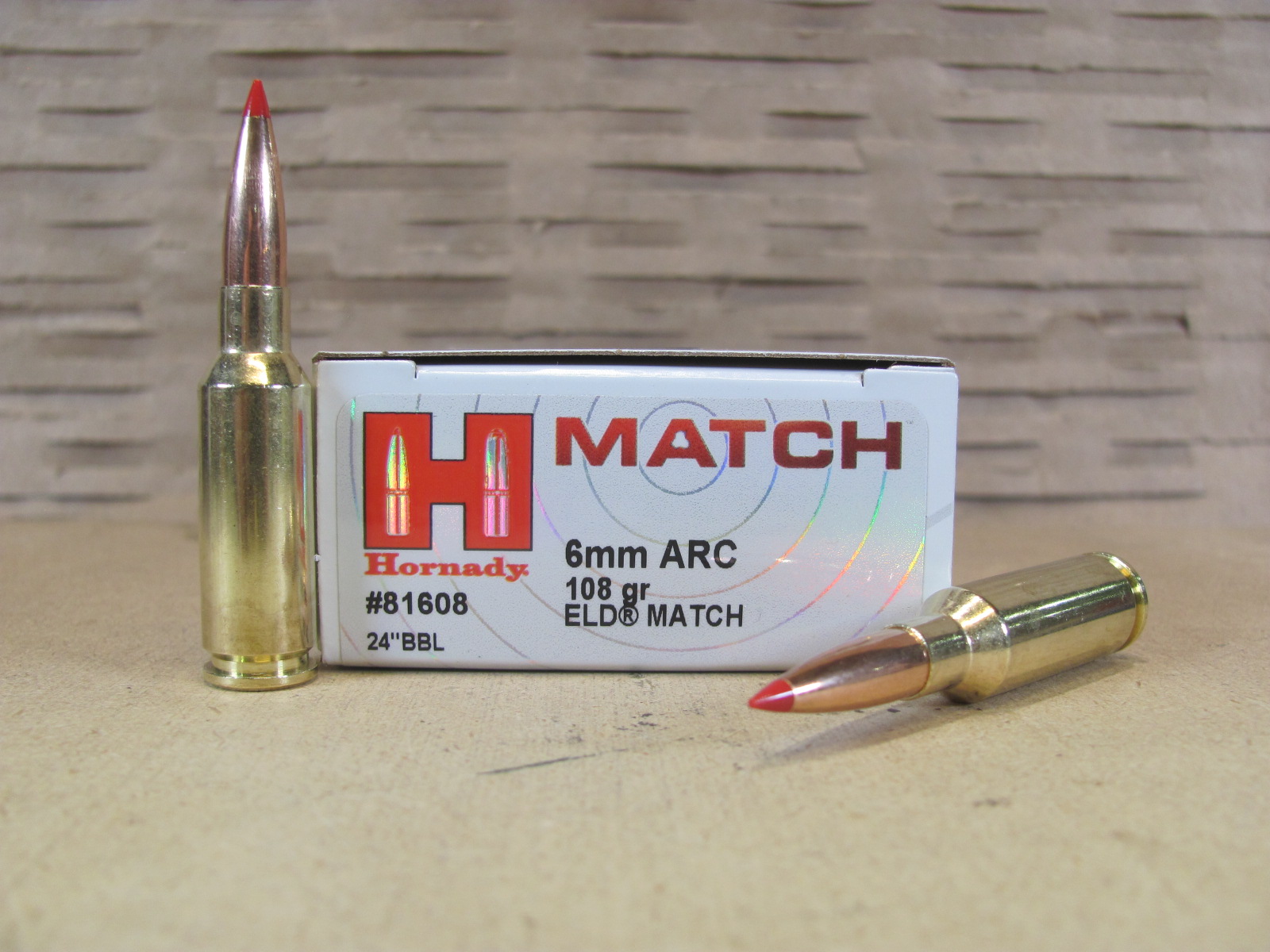 200 Round Case – 6mm ARC 108 Grain ELD Match Hornady Ammo – 81608