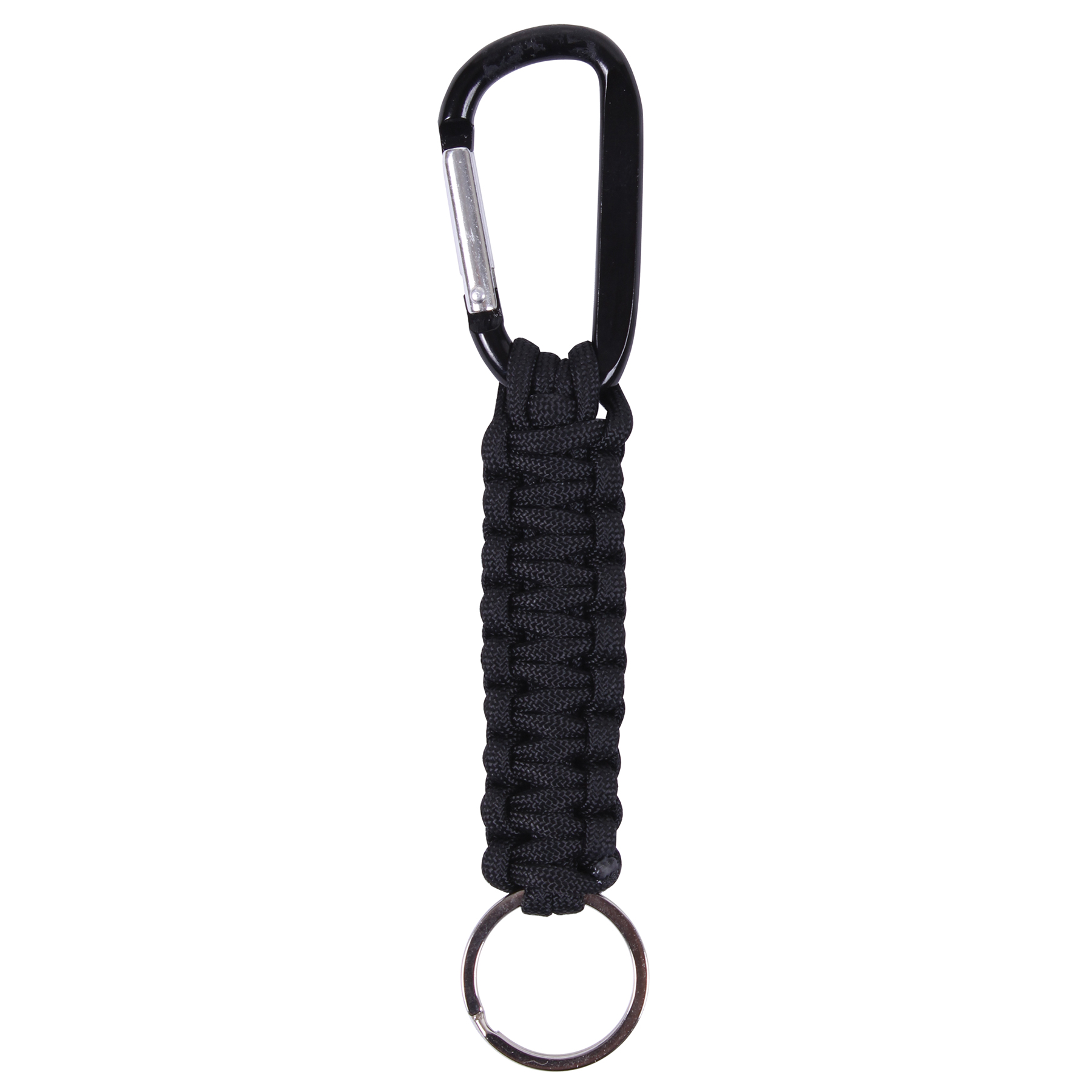 Rothco Paracord Keychain With Carabiner - Black