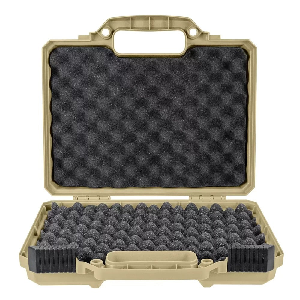 EYLAR 11.7" Stacker Series Hard Shell Handgun Case with Foam, Tan