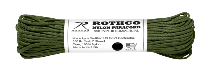 Rothco Nylon Paracord Type III 550 Lb - Olive Drab, 50