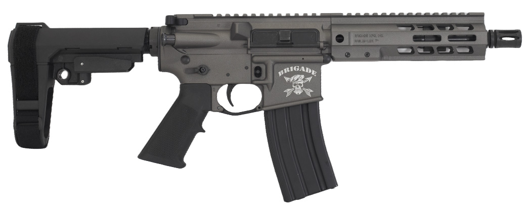 Brigade BM-15 5.56 AR Pistol 7.5" Tungsten SBA3 MLOK