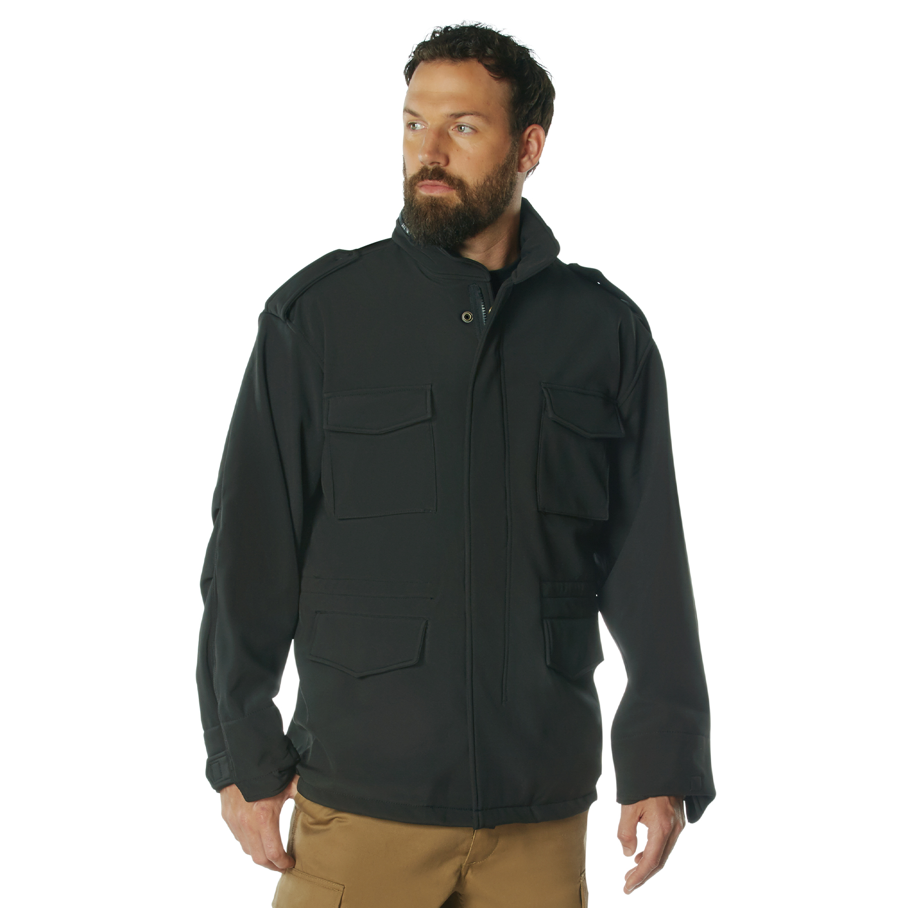 Rothco Soft Shell Tactical M-65 Field Jacket - Black, X-Large