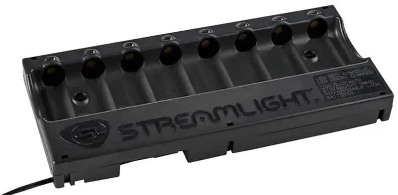 Streamlight 20230 8-Unit Bank Charger Black SL-59/CR123A Battery 12V DC