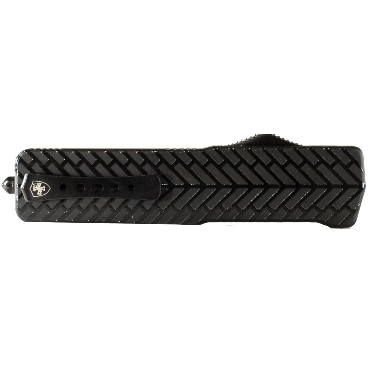 Templar Knife Premium Lightweight Large OTF Knife Tanto Serrated, Black - LA-HBG-52