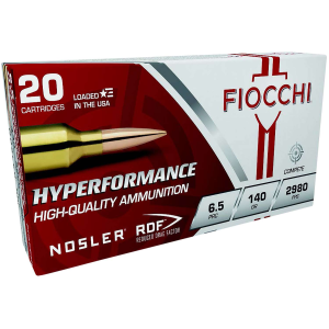 Fiocchi 65PRCRD Hyperformance Match 6.5PRC 140gr Nosler Reduced Drag Factor 20 Per Box/10 Case