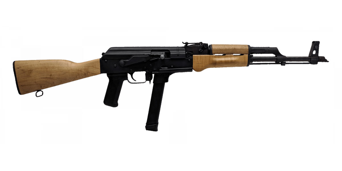 Century WASR-M Rifle 9mm 17.5 in. Wood 33 rd. Glock Mag - No Credit Card Fees - Free Shipping