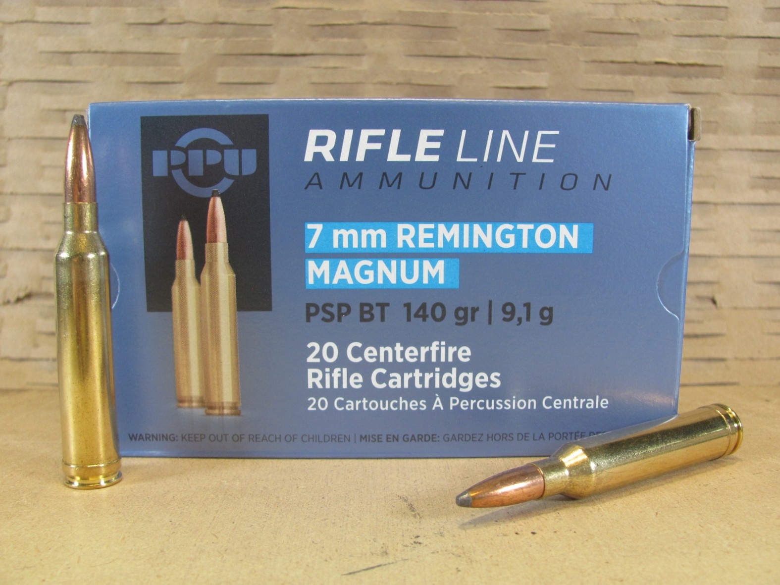 20 Round Box – 7mm Remington Magnum 140 Grain PSP Soft Point Prvi Partizan Ammo – PP7RM1