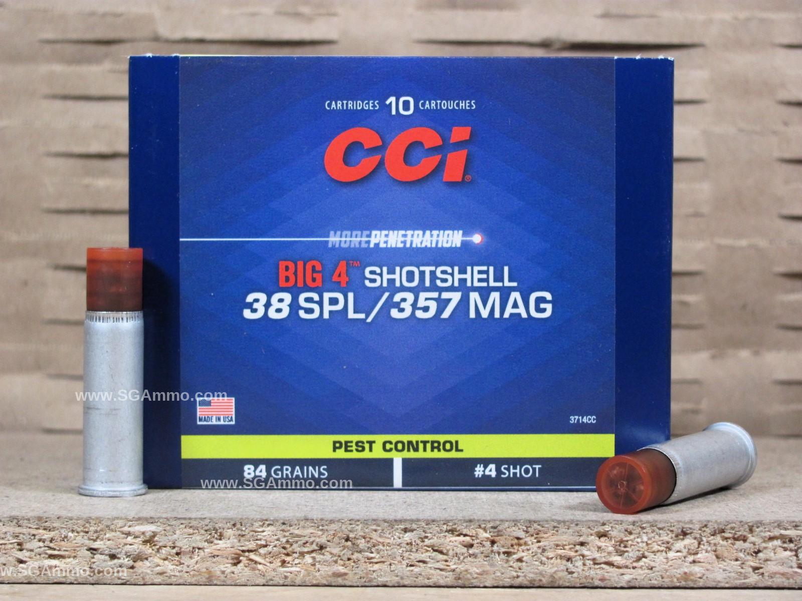 10 Round Box – 38 Special or 357 Magnum Aluminum Case Big 4 Shotshell by CCI – 3714CC