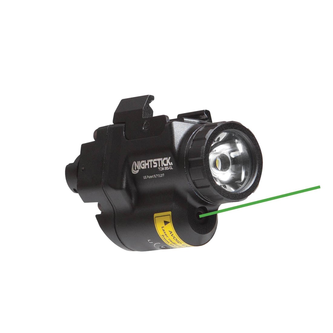 Nightstick Tactical Weapon-Mounted Light with Green Laser - 650 lm High-Performance LED Light for Precision Targeting - TCM-365-GL