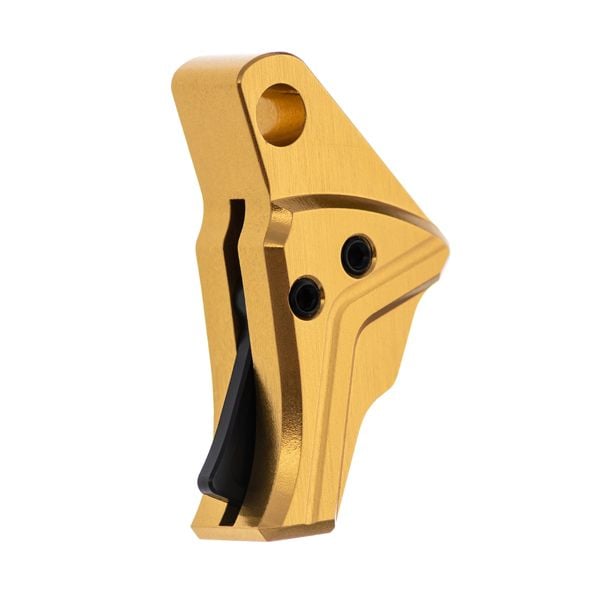 Tyrant CNC I.T.T.S. Glock 43/43X/48 Screw/Safety Shoe Only Trigger, Gold/Black - TD-G43TRIG-GOLD-BLACK