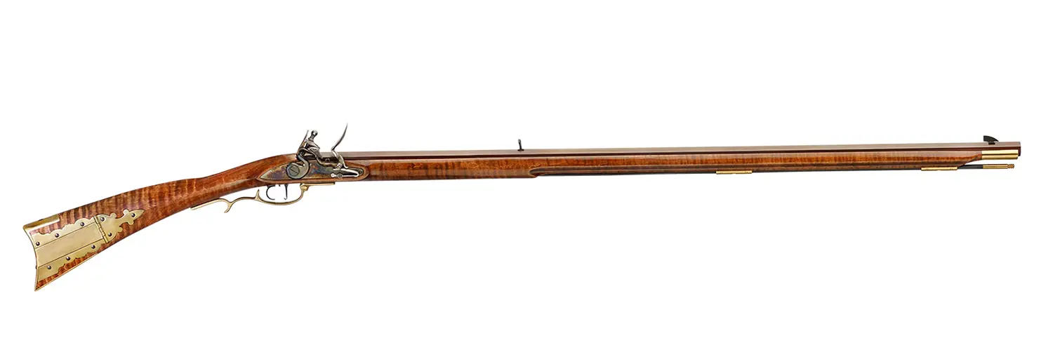 Taylors Company 210012 Frontier Pedersoli 50 Cal Flintlock 39" Browned Octagon Barrel, Fixed Maple Stock