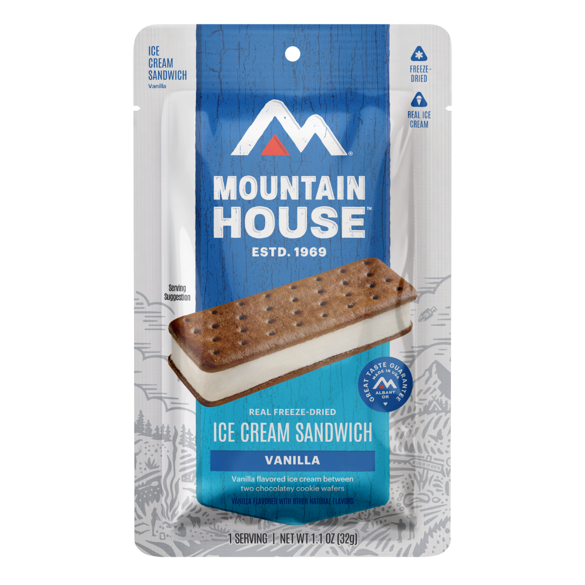 Mountain House Freeze Dried Vanilla Ice Cream Sandwich - 55524