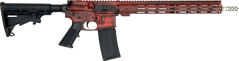 GLFA AR15 BATTLEWORN 223 WYLDE – 16″ S/S BBL LIPSTICK RED