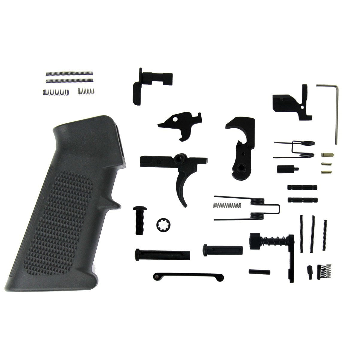 Tacfire Lower Parts Kit w/ A2 Grip, Black - LPK01-USA
