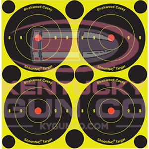 BIRCHWOOD CASEY Shoot-N-C 3" Bull's-eye Target - 48 targets