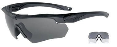 ESS EyePro Crossbow 2LS Sunglasses Kit, Clear & Smoke Gray Lenses, Black