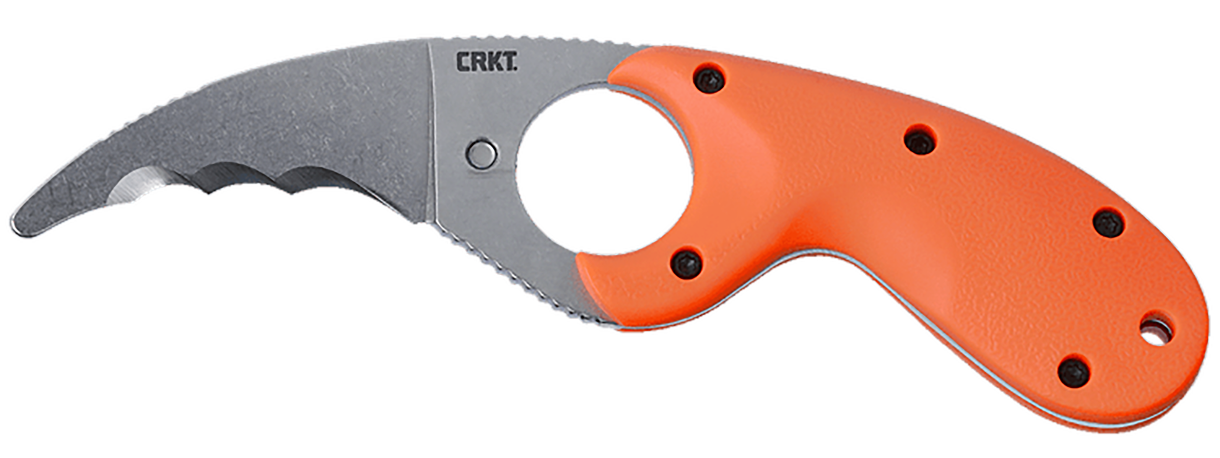 Columbia River Knife & Tool (Crkt) CRKT Bear Claw 2.39 Inch Veff Serrated Blade Orange Textured Handle