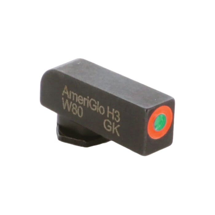 Ameriglo Pro-Glo Tritium Round Sight Front, Green/Orange