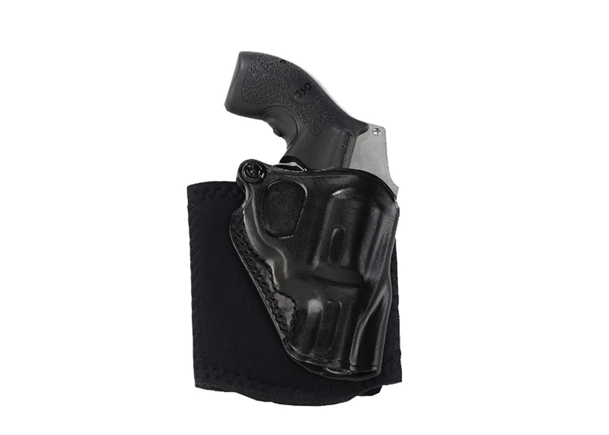 Galco Ankle Glove Holster, Black Leather, S&W J Frame - AG158B
