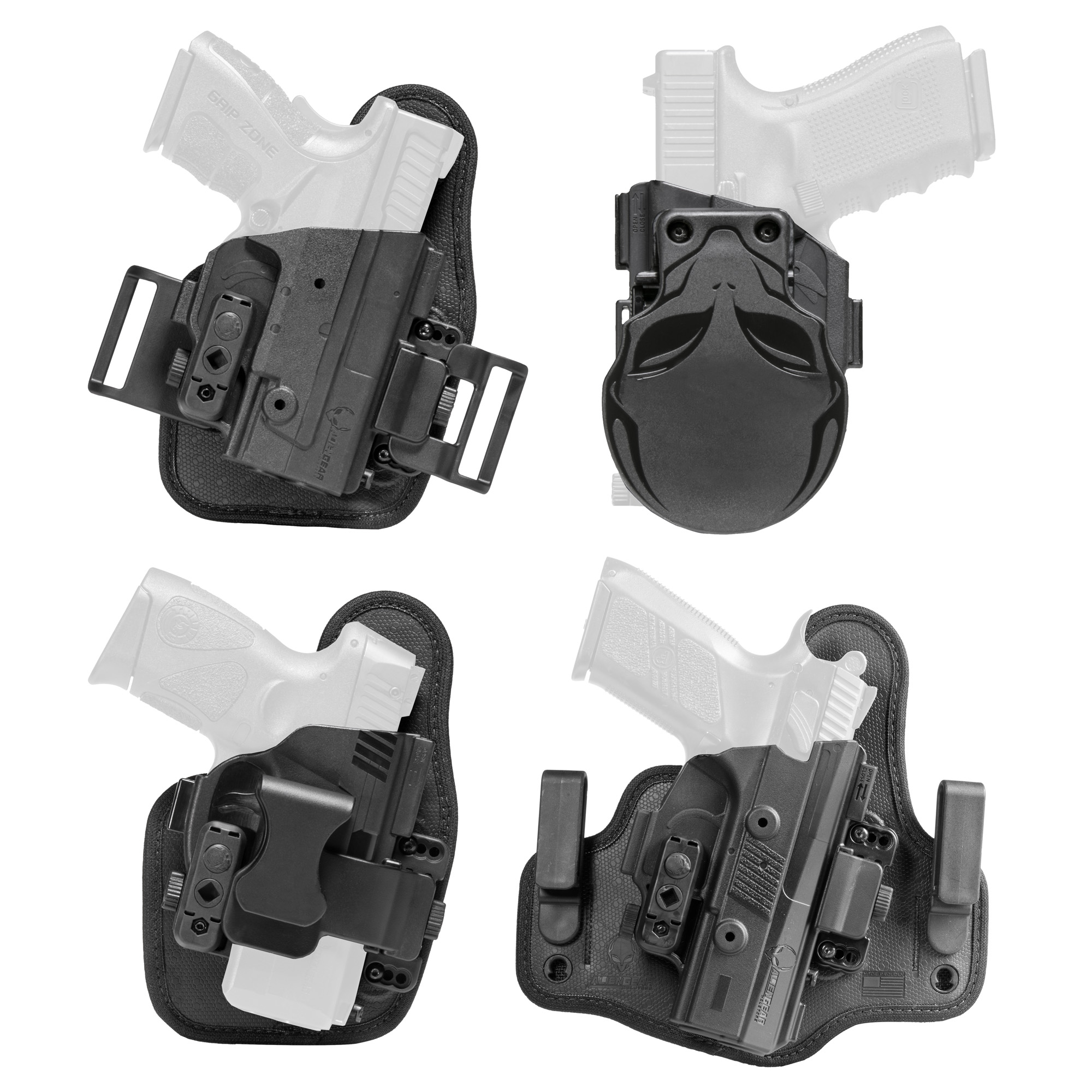 Alien Gear Right Hand Belt Slide Holster for Glock 17, Black - SSHK0601RHD