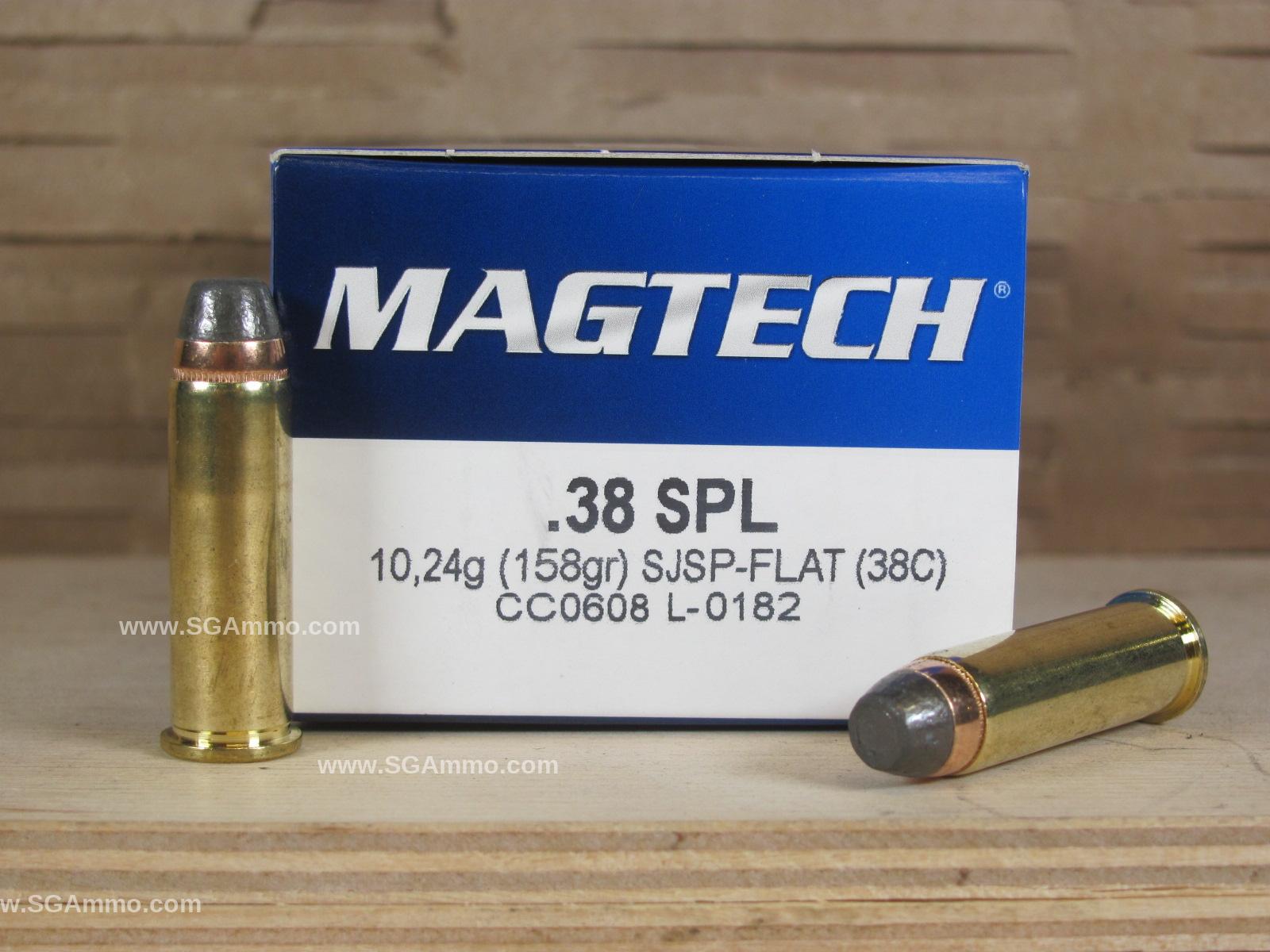 1000 Round Case – 38 Special 158 Grain SJSP-Flat Magtech Ammo – 38C