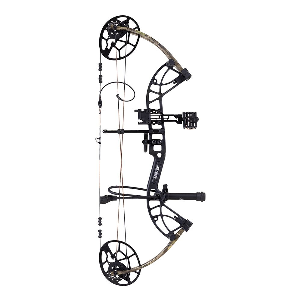 Bear Archery Cruzer G4 RTH 70LB RH Compound Bow, Black/Mossy Oak Roots