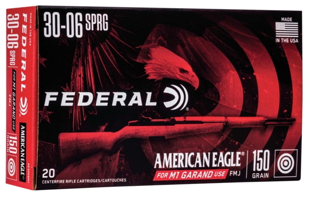 Federal Premium M1 GARAND  Springfield 150 Grain Full Metal Jacket Rifle Ammo 20 Rounds